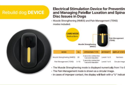 Rebuild Dog EMS Muscle Strengthening and Pain Management for Dogs(Lumbar, Spine, Joint Massage)
