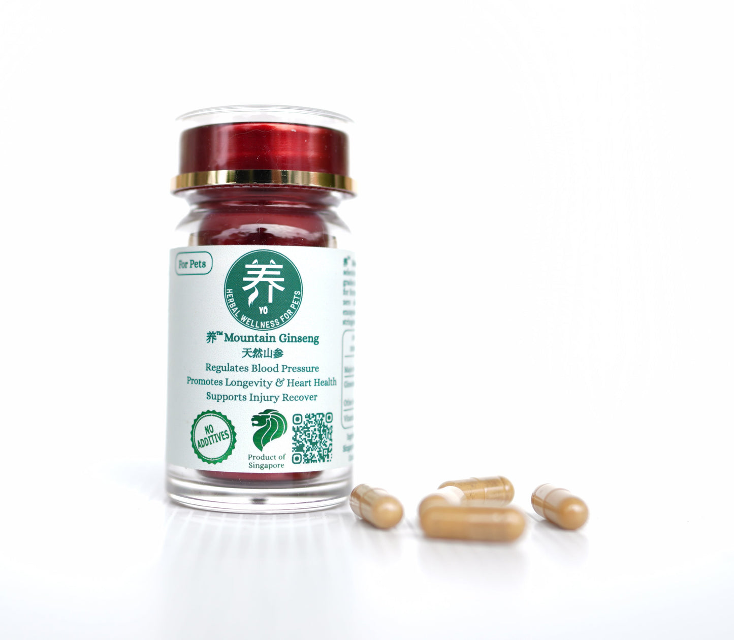 养™ Yo Mountain Ginseng 天然山参 for Pets (30 Vege Capsules)