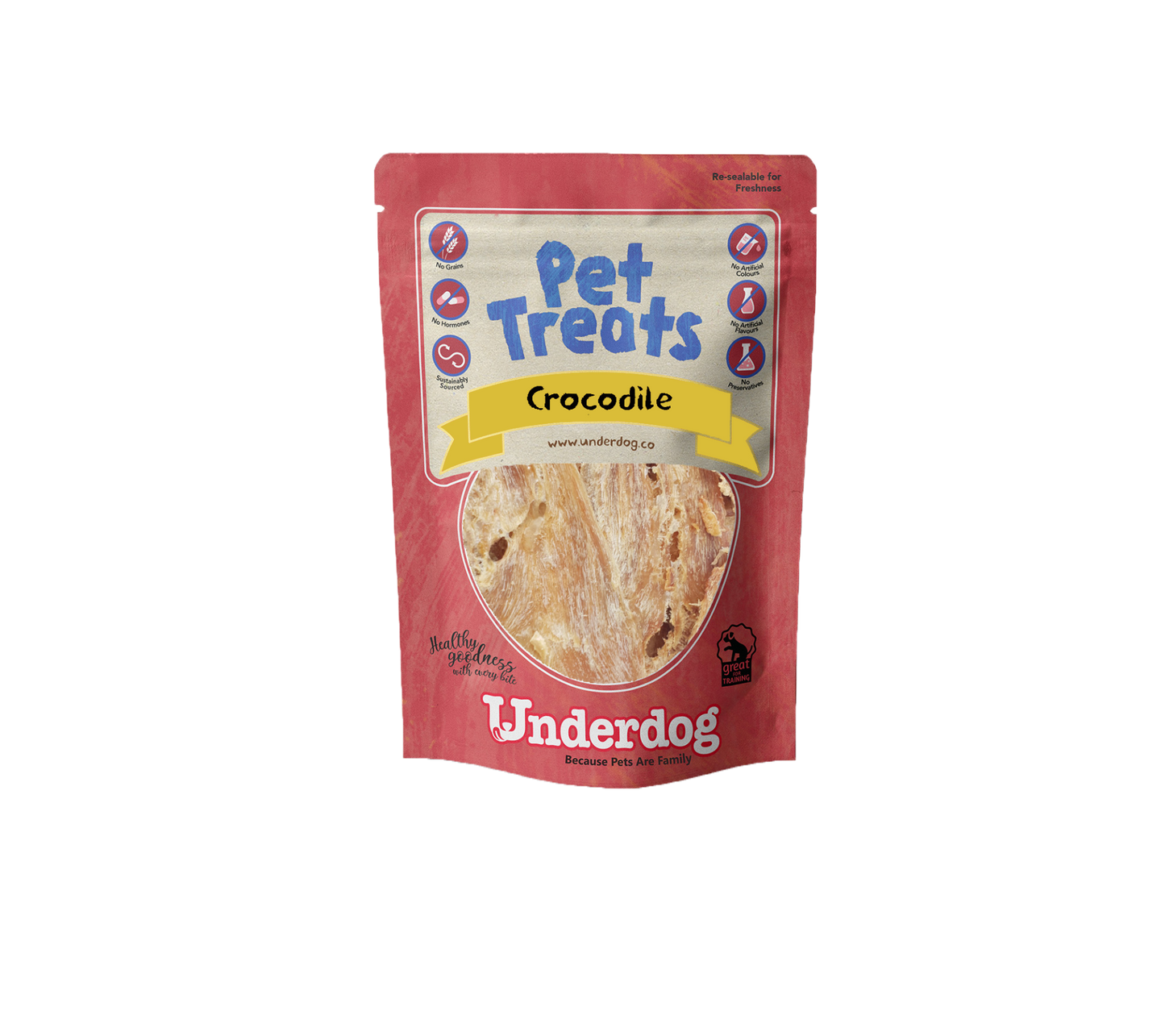 Underdog Crocodile Treats for Pets (60g)