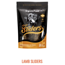 Load image into Gallery viewer, Organic Paws Sliders (Dehydrated Treats for Cats &amp; Dogs)-(3 Flavours) 100g
