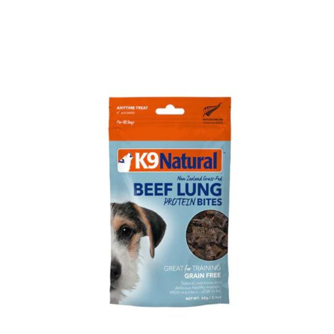 K9 Natural Freeze Dried Lamb/Beef Lung Protein Bites Dog Treats (50g)