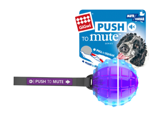 GiGwi Push to Mute Series: Regular Ball, Dumbbell