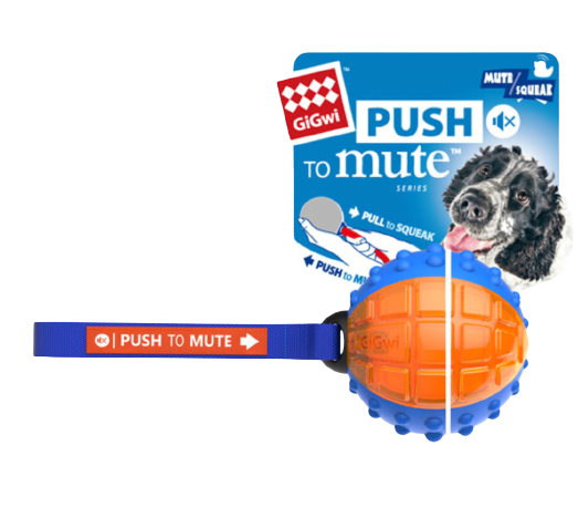 GiGwi Push to Mute Series: Regular Ball, Dumbbell
