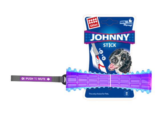GiGwi Push to Mute Series: Owl, Rugby Ball, Johnny Stick, Dinoball