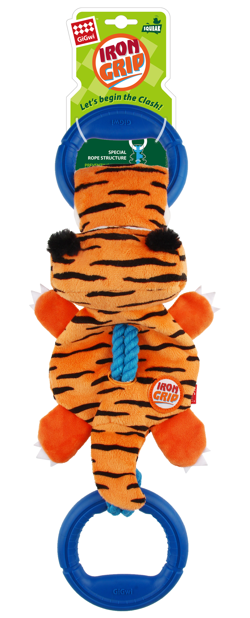 GiGwi Iron Grip Series: Pet Tug Toys - Crocodile, Duck, Tiger