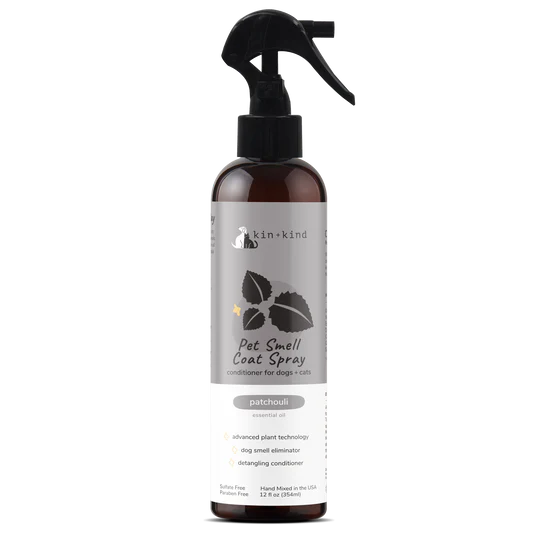 kin+kind: Pet Smell Coat Spray - Lavender, Energizing Grapefruit, Almond+Vanilla, Patchouli