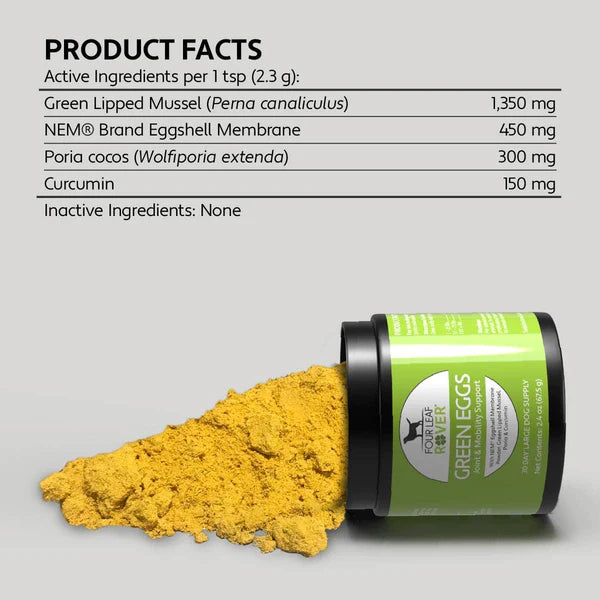 Four Leaf Rover: Green Eggs - Natural Joint Support (63g/2.22oz)