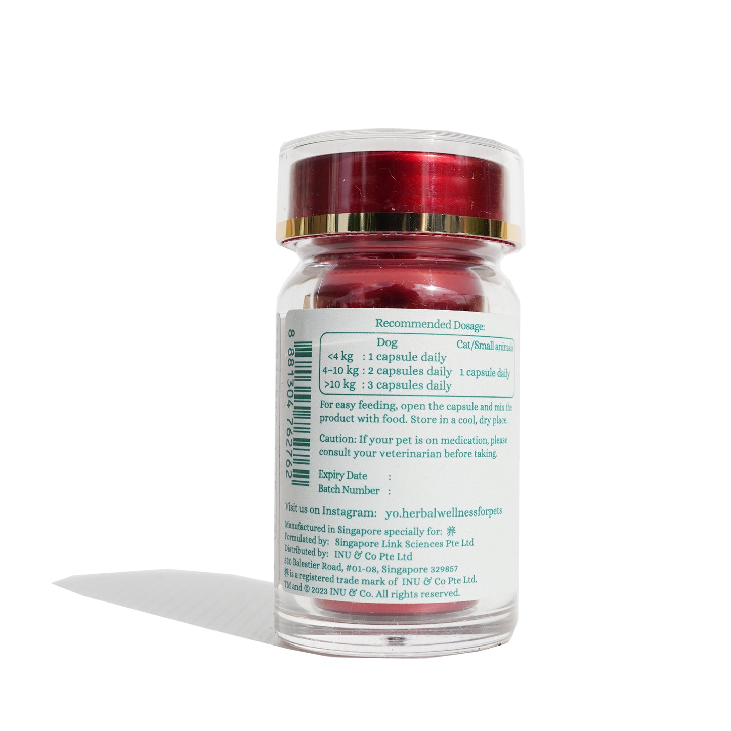养™ Yo Mountain Ginseng 天然山参 for Pets (30 Vege Capsules)