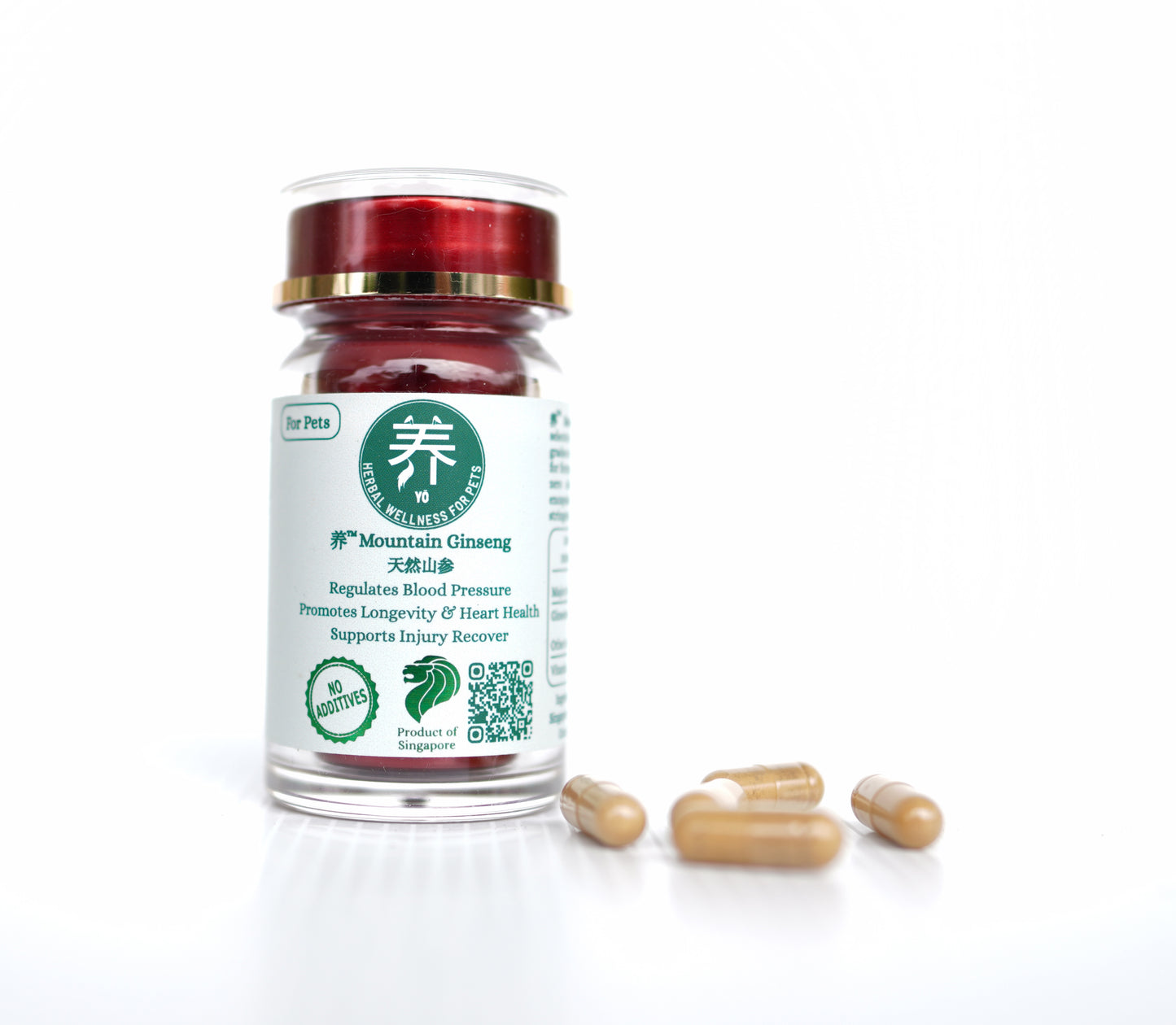 养™ Yo Mountain Ginseng 天然山参 for Pets (30 Vege Capsules)
