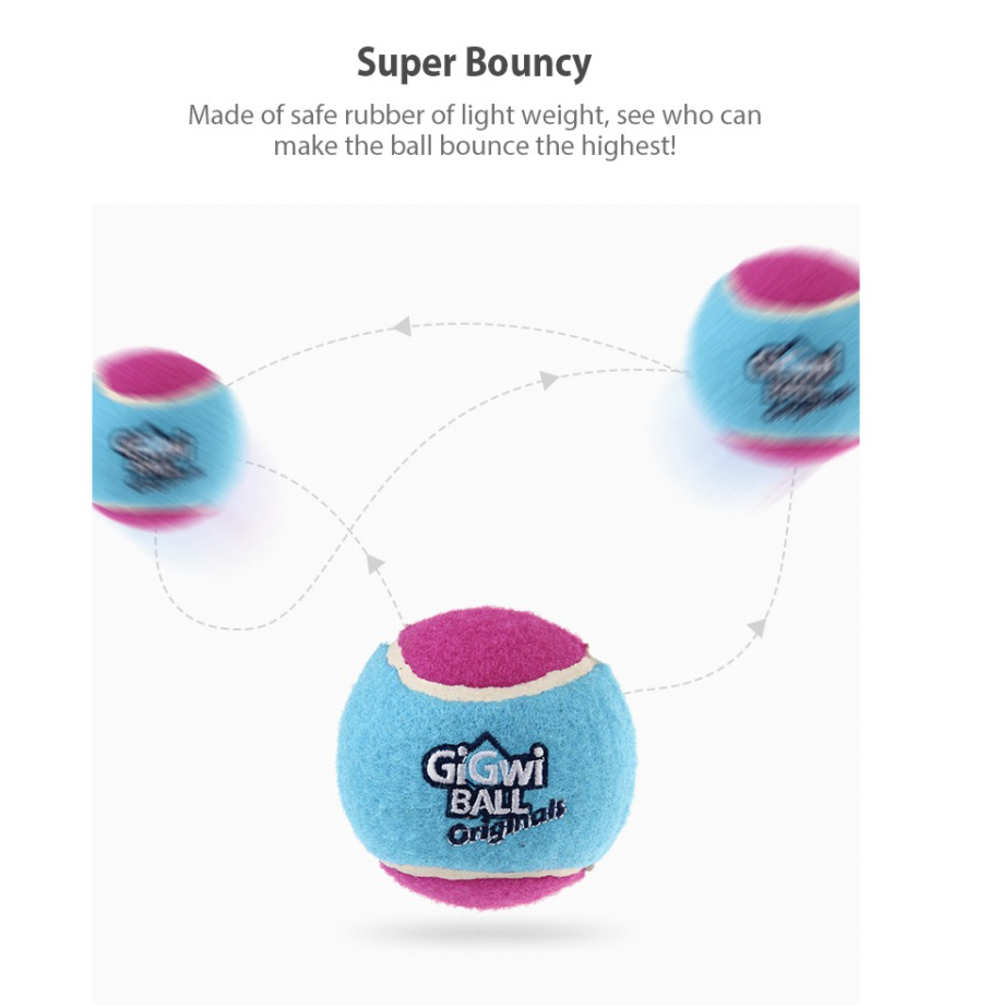 GiGwi Tennis Ball Series: Squeaky, Interactive, Bouncy dog training balls