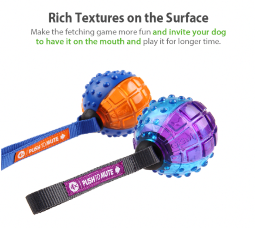 GiGwi Push to Mute Series: Regular Ball, Dumbbell