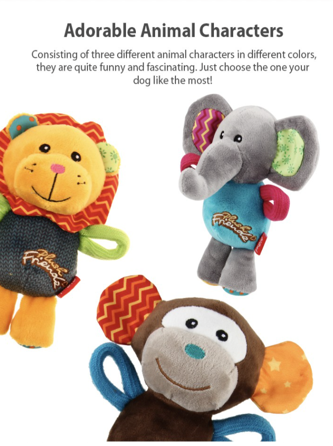 GiGwi Plush Friendz: Squeaky Plush Dog Toy