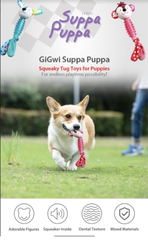 GiGwi Suppa Puppa Series (Tug): Rabbit, Monkey