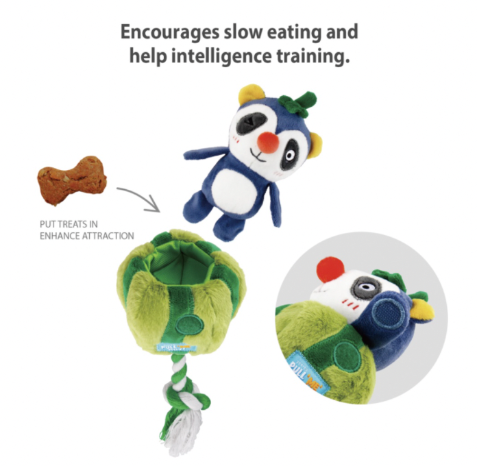 GiGwi Pull-Me-Out Series: Squeaky Dog Toys - Chicken, Fox, Racoon