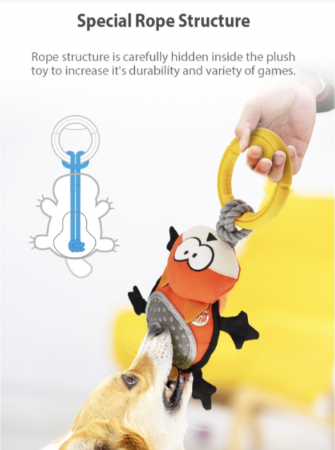 GiGwi Iron Grip Series: Pet Tug Toys - Crocodile, Duck, Tiger
