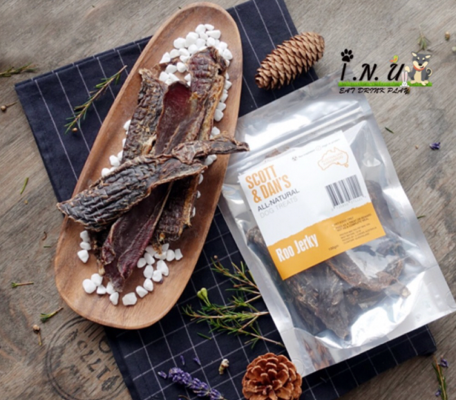 Scott & Dan's: Dog Treats: Roo Jerky 100g
