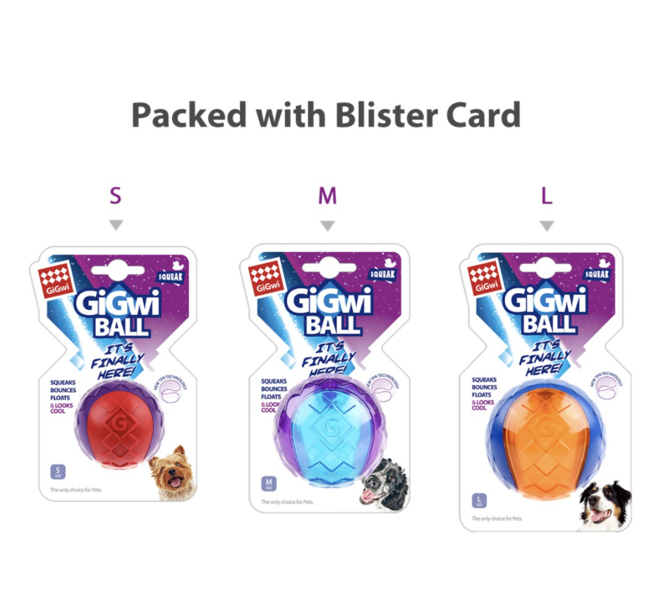 GiGwi Ball Series: Bouncy, Interactive, Durable Toy Dog Balls (Colour given at random unless indicated in remarks)
