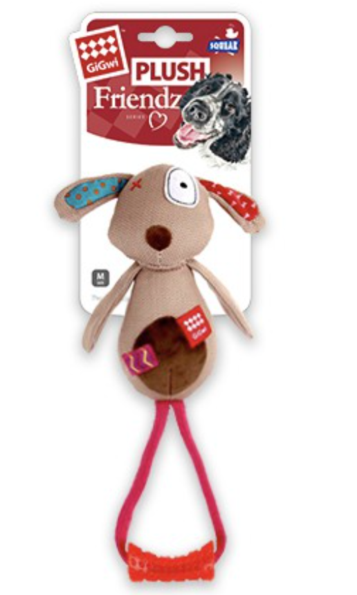 GiGwi Plush Friendz Series (TPR Stick) : Chew Tug Pet Toys