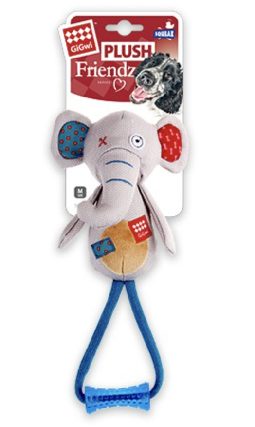 GiGwi Plush Friendz Series (TPR Stick) : Chew Tug Pet Toys