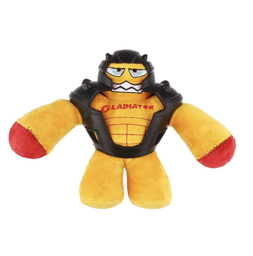 GiGwi Squeak Series: High Quality Interactive dog plush toy(Yellow Gladiator, Wild Hunter Dragon)