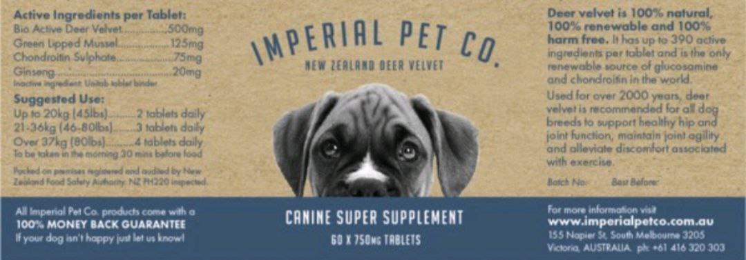 Imperial Pet Co. Deer Velvet Supplement (90 tablets)