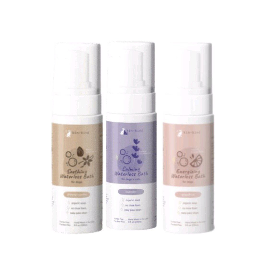 kin+kind: Waterless Bath - Almond+Vanilla, Lavender, Grapefruit