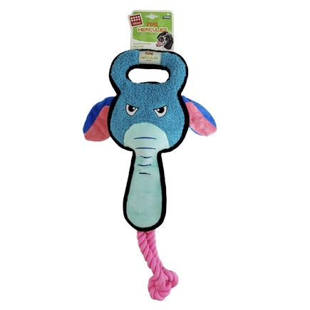 GiGwi Tug Hercules Series — Plush Rope Tug Toy with Squeaker (Crocodile, Elephant, Giraffe)