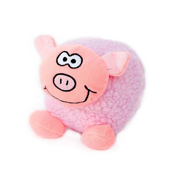 Zippypaws Tubbiez — Plush Squeaky Pig Toy for Dogs
