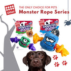 GiGwi Monster Rope — Plush & Rope Dog Toy (Blue Monster, Green Monster)