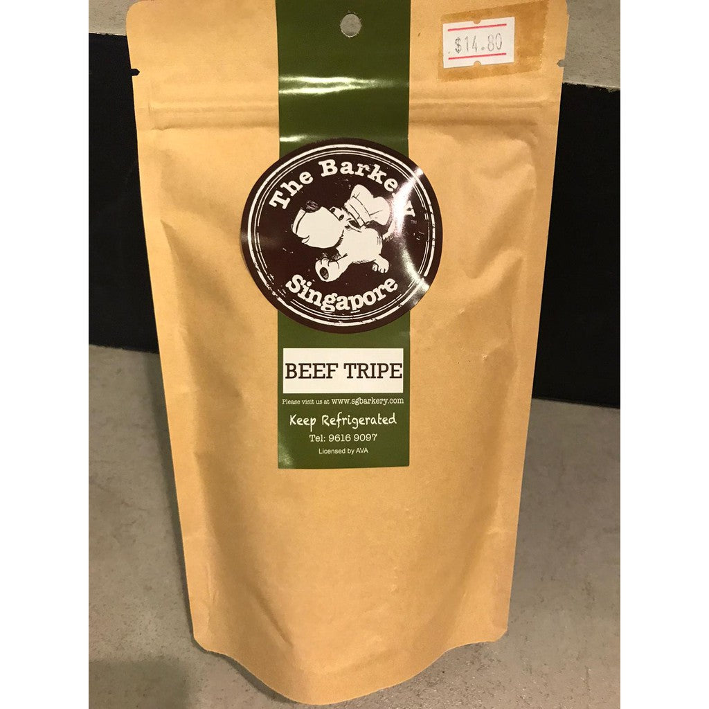 The Barkery Beef Tripe Dehydrated Treats — Single Ingredient with Turmeric (80g)