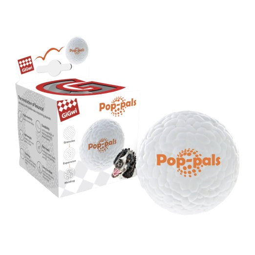 GiGwi Pop Pals Ball — Ultra-Durable ETPU Dog Fetch Toy (Small/Large)