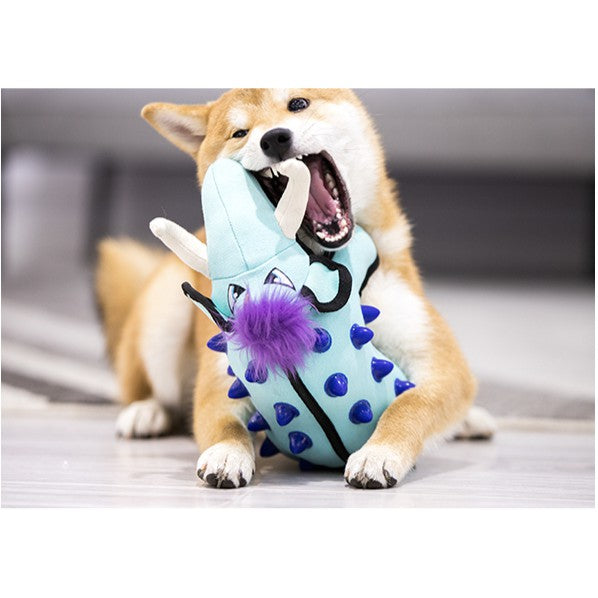 GiGwi Duraspikes Series — Durable Canvas Plush Dog Toy with TPR Spikes