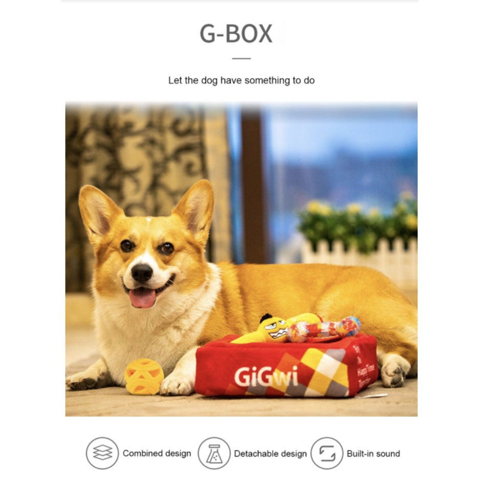 GiGwi Hide and Seek Toy Box Set — Interactive Puzzle Toy for Dogs (3 Variations)