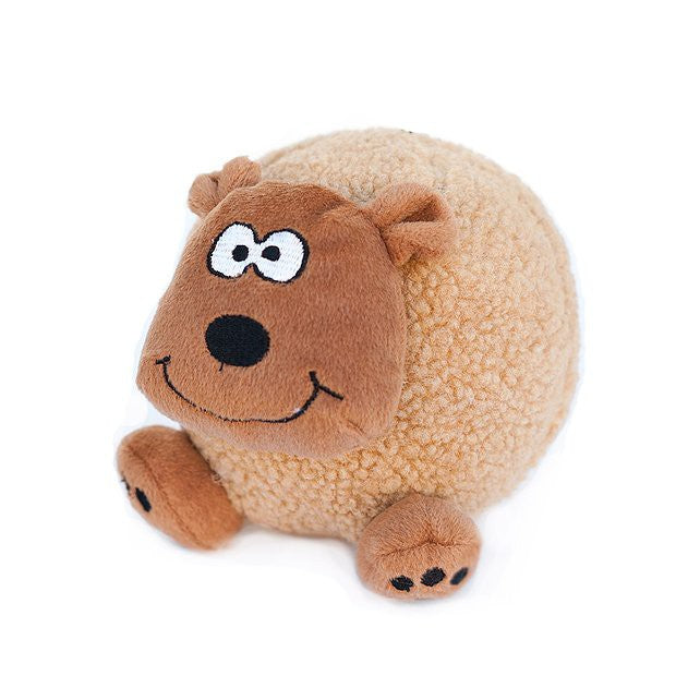 Zippypaws Tubbiez - Bear Squeaky Plush Toy for Dogs (6x5x4.5in)