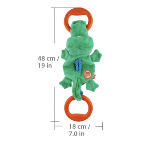 GiGwi Iron Grip Tug Toy — Durable Rope & Plush Design for Dogs