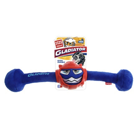 GiGwi Gladiator Series — Durable Plush Tug Toy with Squeakers (TPR Armour)