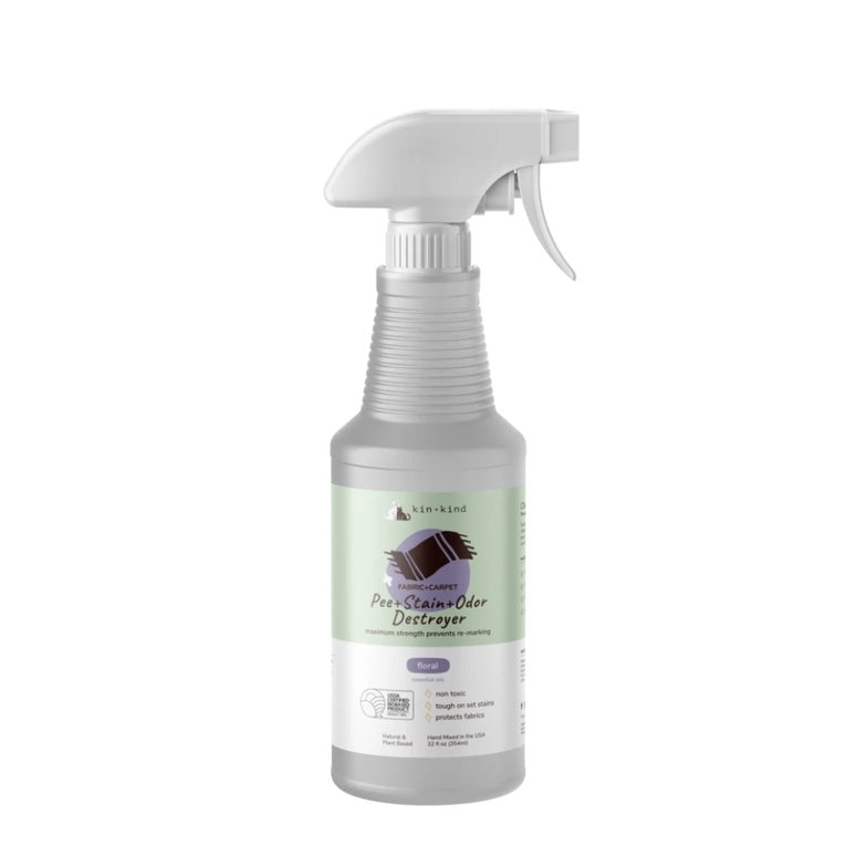 kin+kind Pee+Stain+Odor Destroyer — Fabric & Carpet Cleaner for Dogs & Cats (Floral)