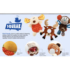 GiGwi Plush Friendz Ring Dog Toy — Interactive, Durable Plush Toy (Bear/Deer)