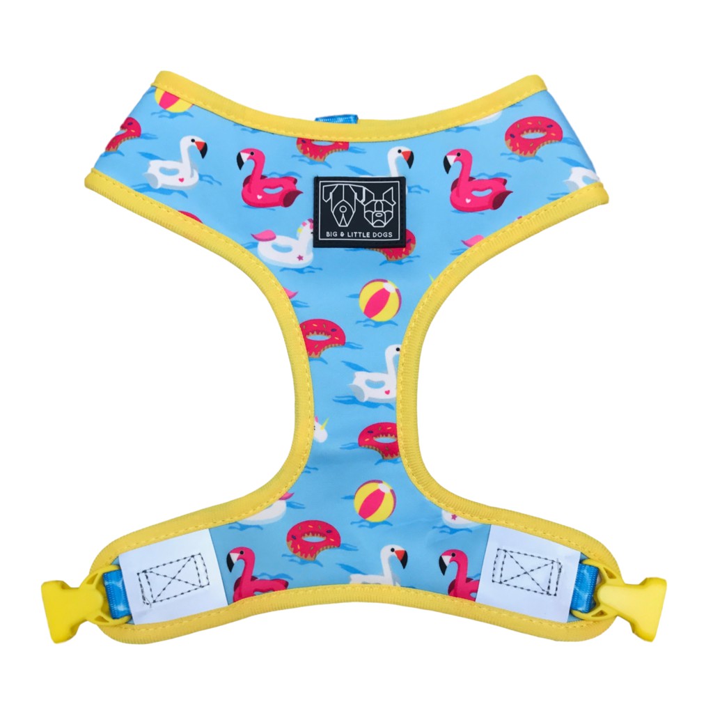 Big & Little Dogs Reversible Dog Harness — It's a Pool Party (XS-XL)