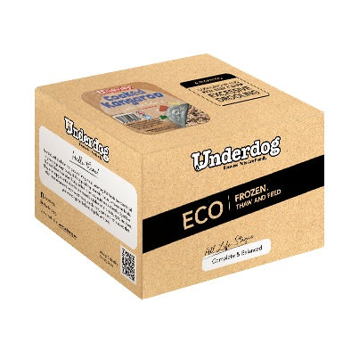 Underdog Cooked Kangaroo Complete & Balanced Frozen Dog Food — Single-Protein Meal (1.2kg/3kg)