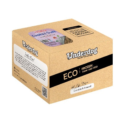 Underdog Cooked Duck Complete & Balanced Frozen Dog Food (1.2kg / 3kg)