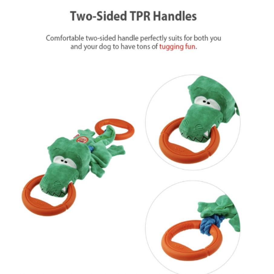 GiGwi Iron Grip Tug Toy — Durable Rope & Plush Design for Dogs