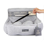 NANDOG Super Soft Luxe Dog Car Seat — Micro Plush with Safety Straps (Small/Large)