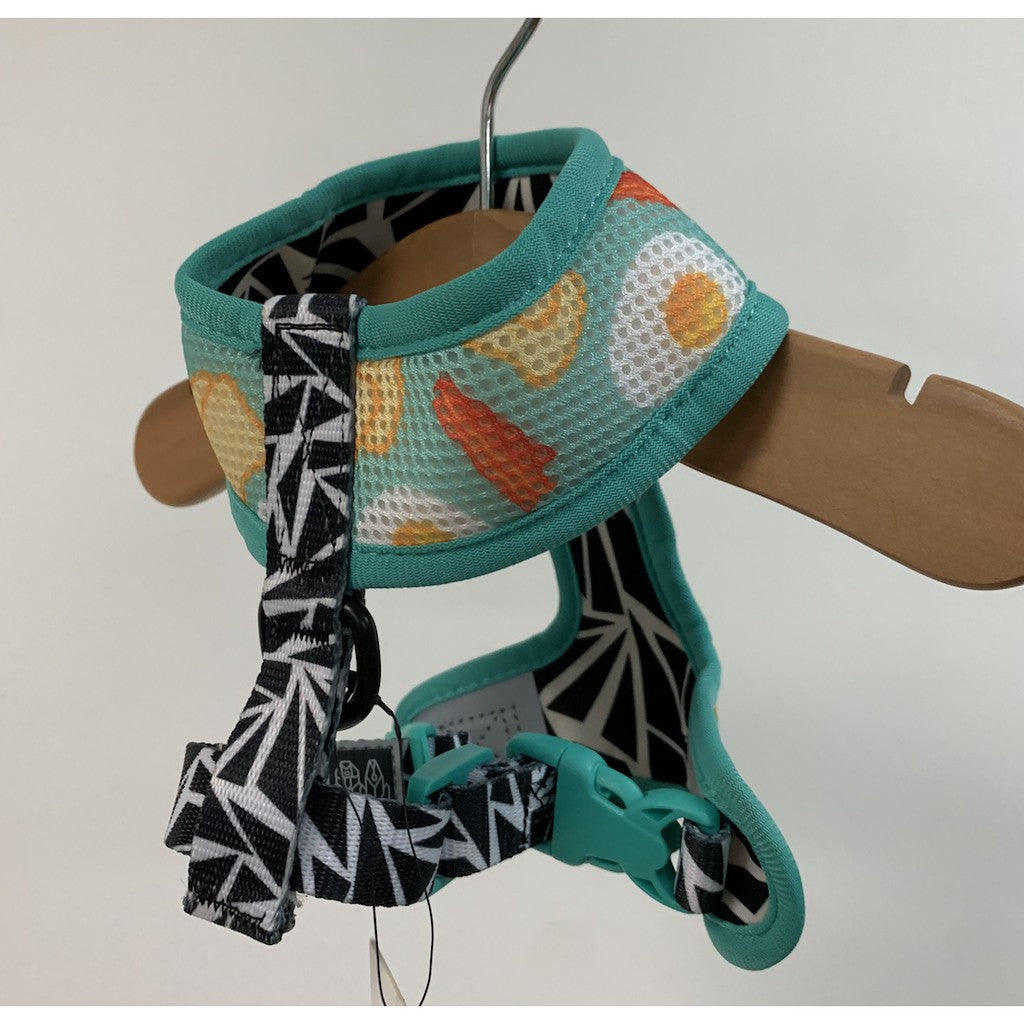 Big & Little Dogs Reversible Dog Harness — Breakfast Club (XS)