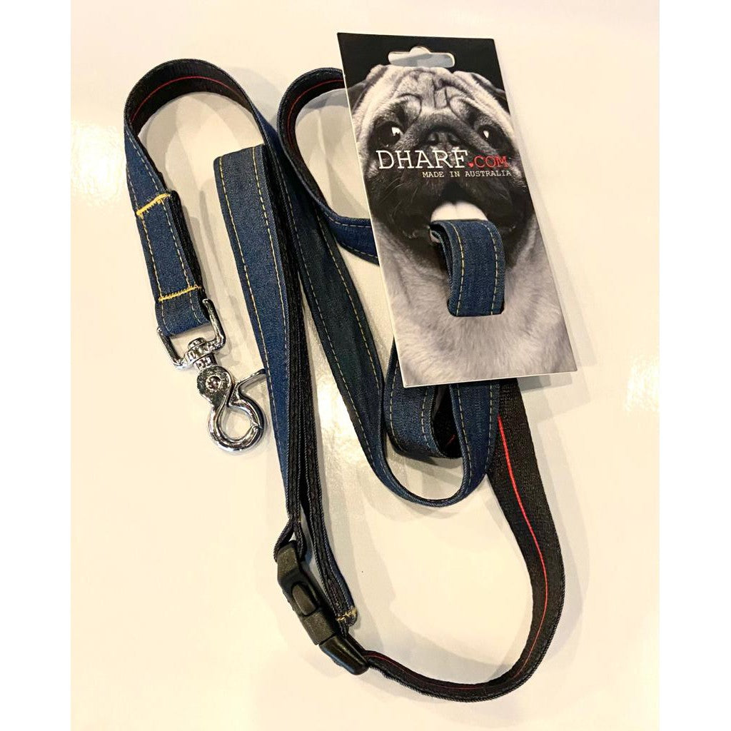 Dharf Dog Leash — Blue Denim (Adjustable 85-140cm)