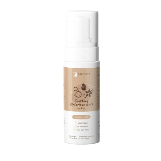 kin+kind Waterless Bath — No-Rinse Foam Shampoo for Dogs & Cats (8 fl oz)