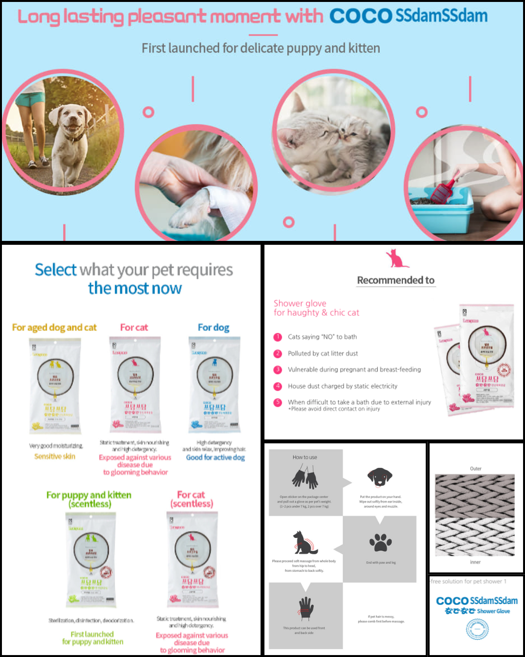 CocoTsdamTsdam Nourishing/After Surgery Care Gloves for Pets (10 pieces)