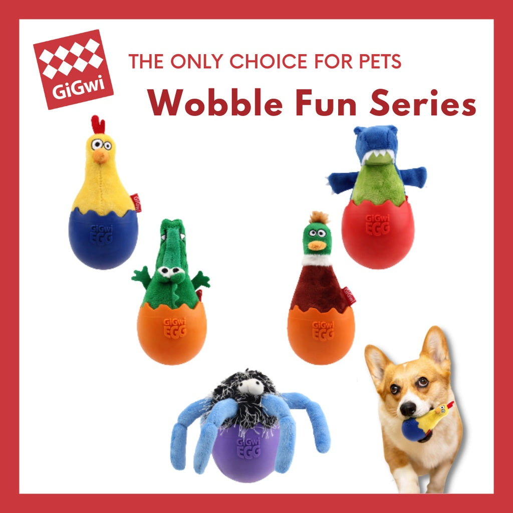 GiGwi Wobble Fun Series – Interactive Dog Toy with Squeaker