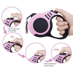 3M Automatic Retractable Leash — Reflective Nylon for Dogs & Cats (3m)