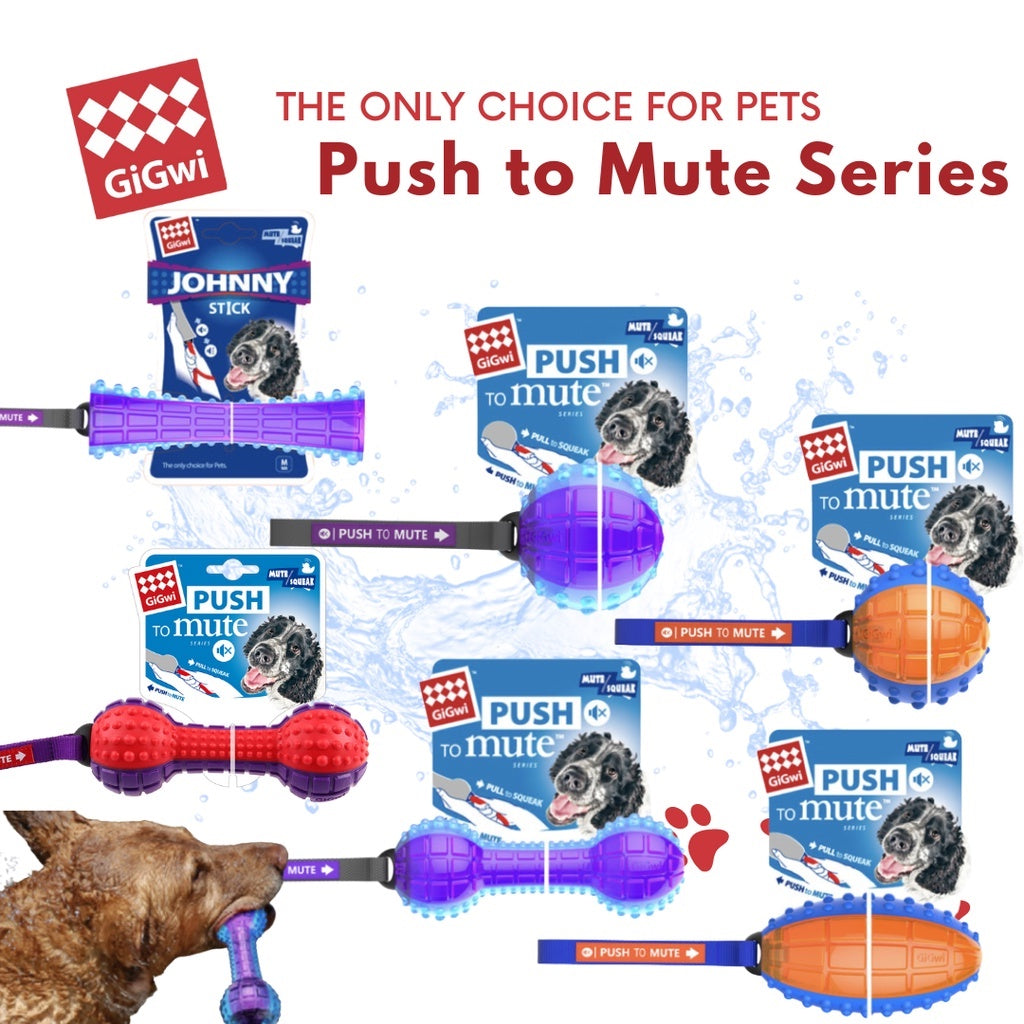 GiGwi Push to Mute Series — Interactive Squeaky Toy Collection for Dogs & Cats